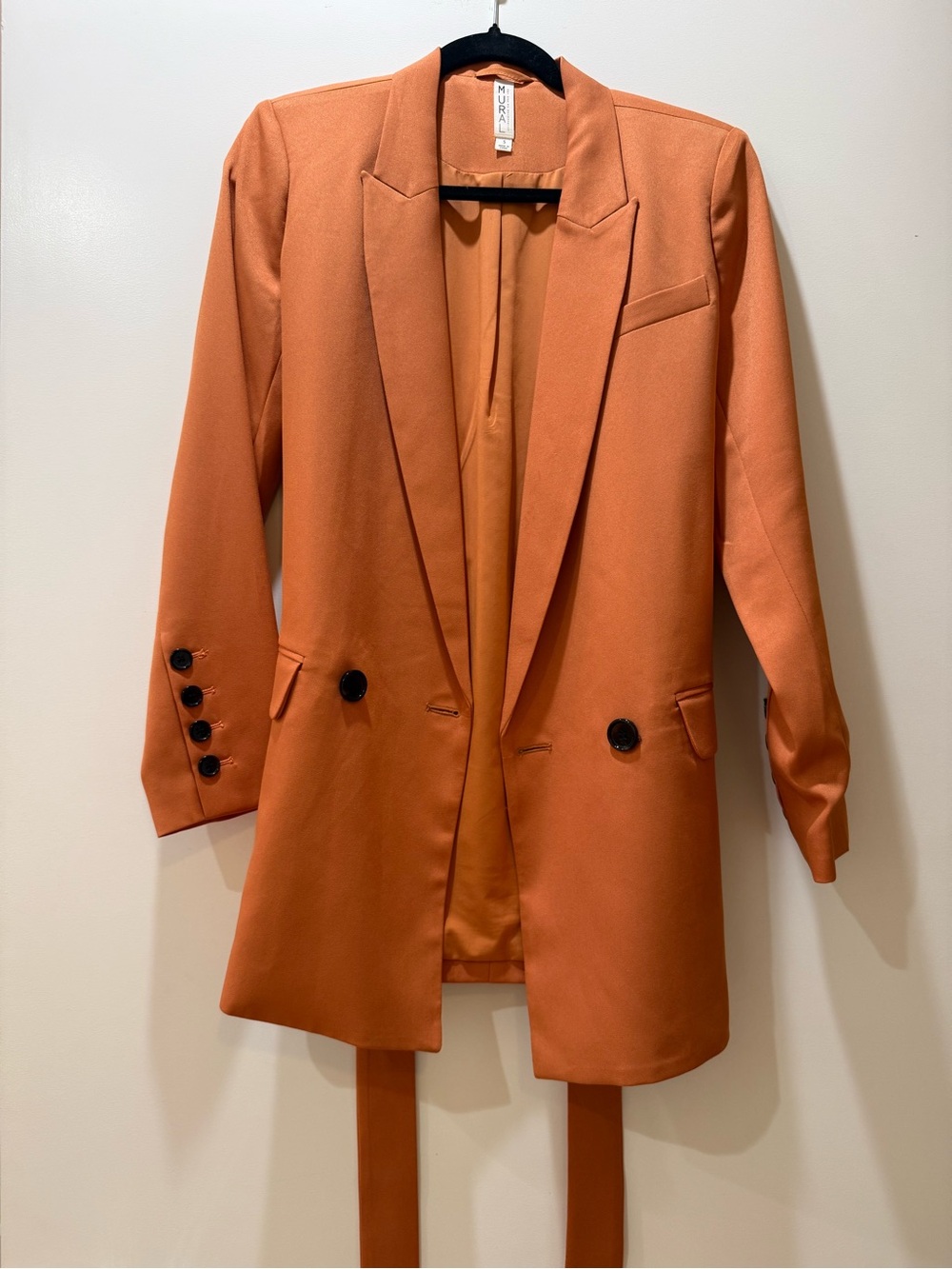 Mural Orange double breasted Blazer terracotta